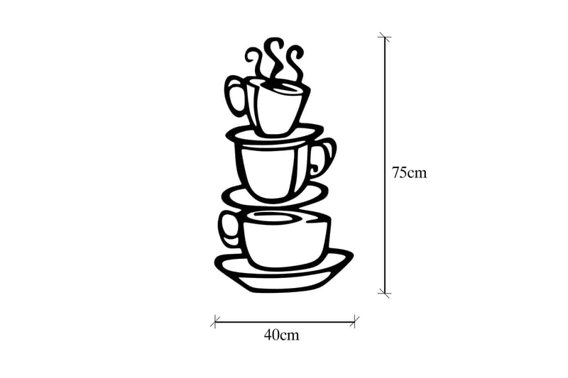 COFFEE Väggdekor Svart - Inredning & dekor - Väggdekor - Skyltar - Plåtskylt