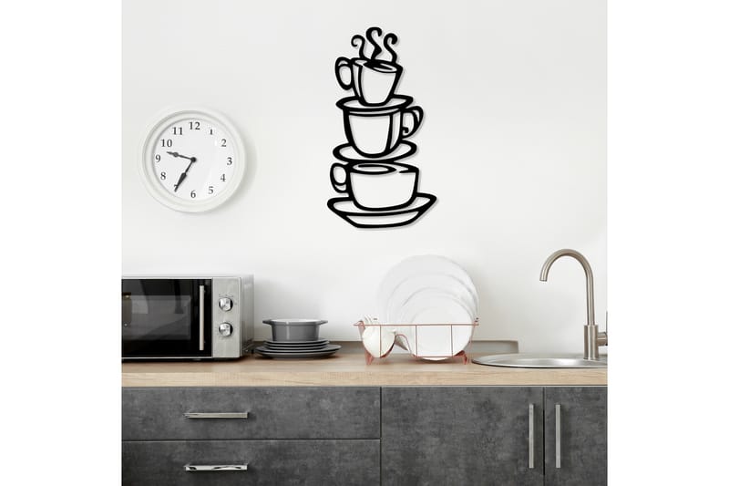 COFFEE Väggdekor Svart - Inredning & dekor - Väggdekor - Skyltar - Plåtskylt