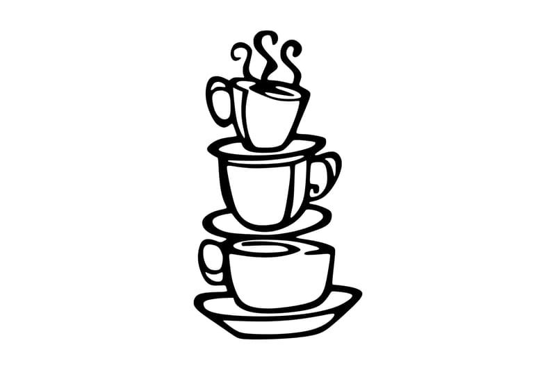 Coffee Väggdekor, Svart