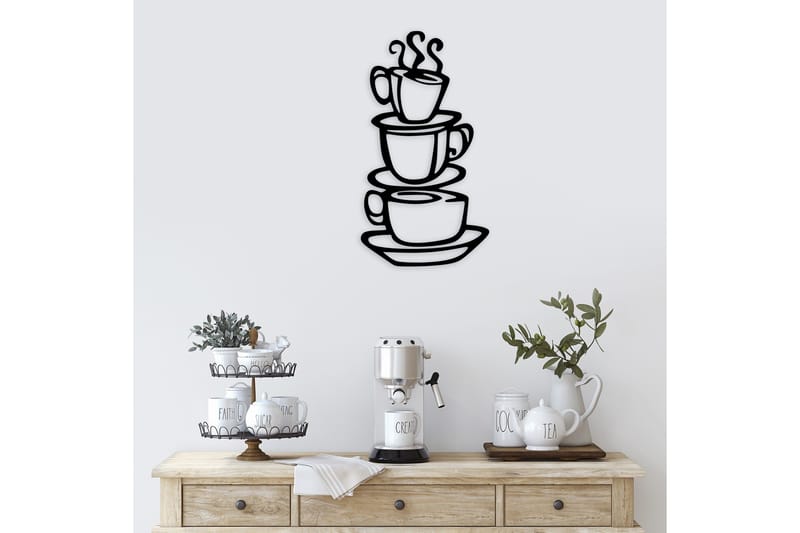 Coffee Väggdekor - Svart - Inredning & dekor - Väggdekor - Skyltar - Plåtskylt