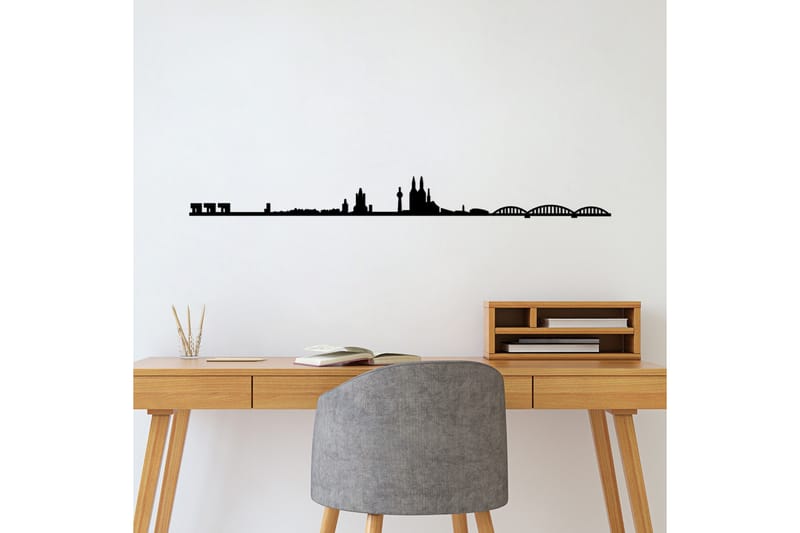 Cologne Skyline Väggdekor - Svart - Inredning & dekor - Väggdekor - Skyltar - Plåtskylt