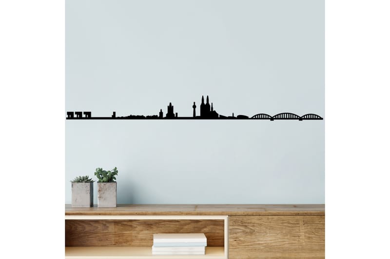 COLOGNE SKYLINE Väggdekor Svart - Inredning & dekor - Väggdekor - Skyltar - Plåtskylt