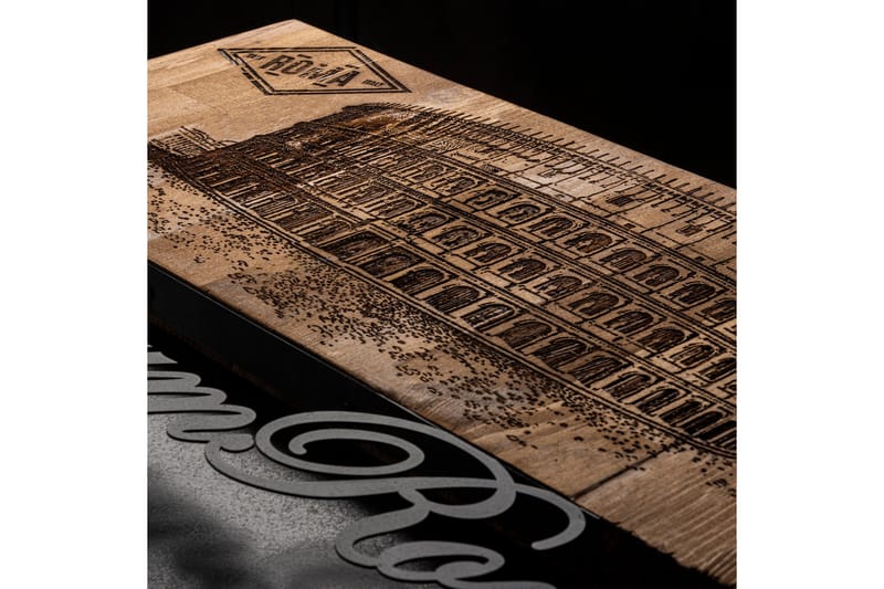 Colosseum Väggdekor - Svart/Valnöt - Inredning & dekor - Väggdekor - Skyltar - Plåtskylt