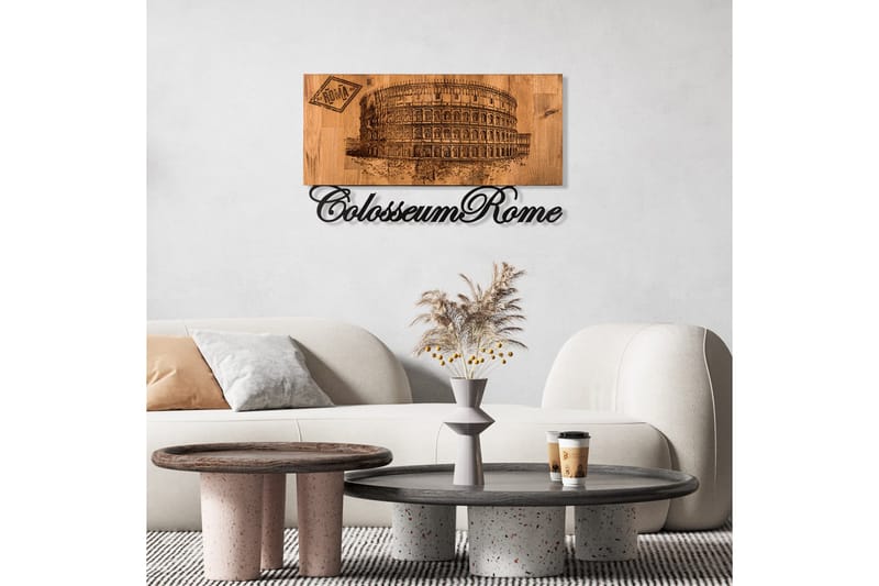 Colosseum Väggdekor - Svart/Valnöt - Inredning & dekor - Väggdekor - Skyltar - Plåtskylt