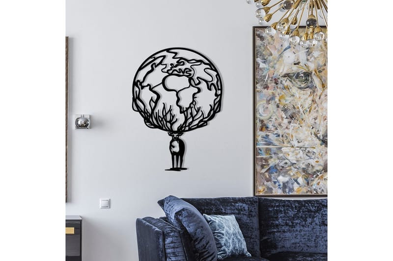 Confused Väggdekor - Svart - Inredning & dekor - Väggdekor - Skyltar - Plåtskylt