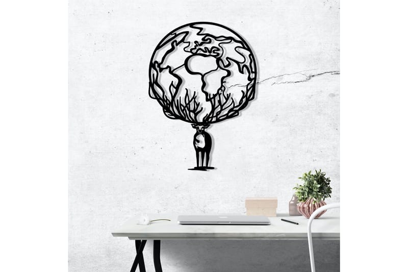 Confused Väggdekor - Svart - Inredning & dekor - Väggdekor - Skyltar - Plåtskylt