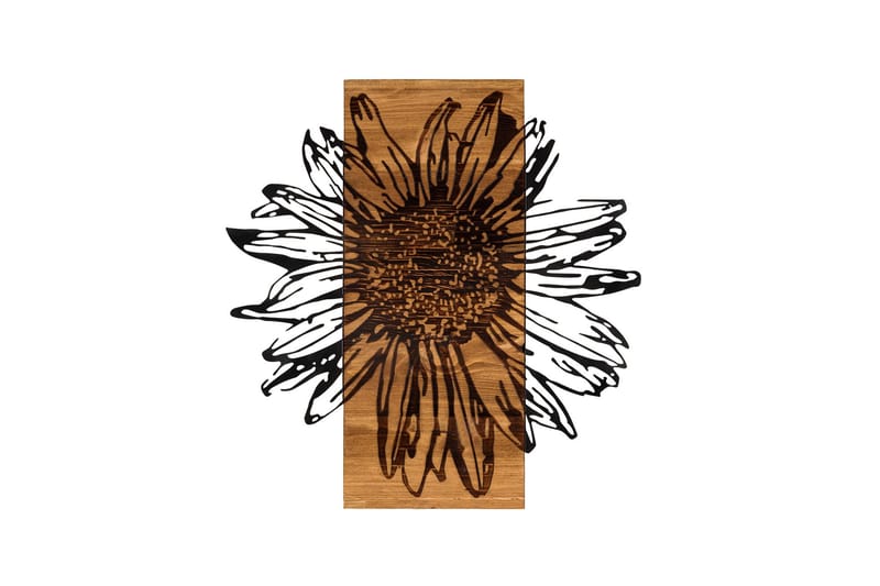 Daisy Väggdekor, Svart/Valnöt