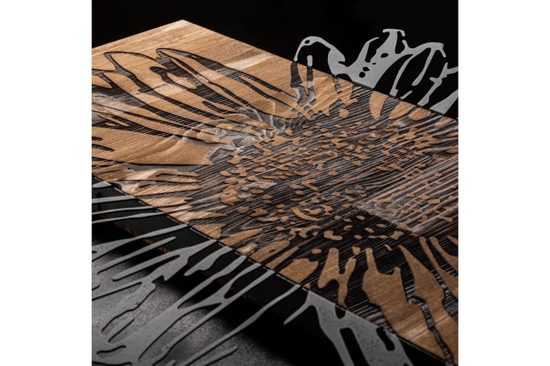 Daisy Väggdekor - Svart/Valnöt - Inredning & dekor - Väggdekor - Skyltar - Plåtskylt