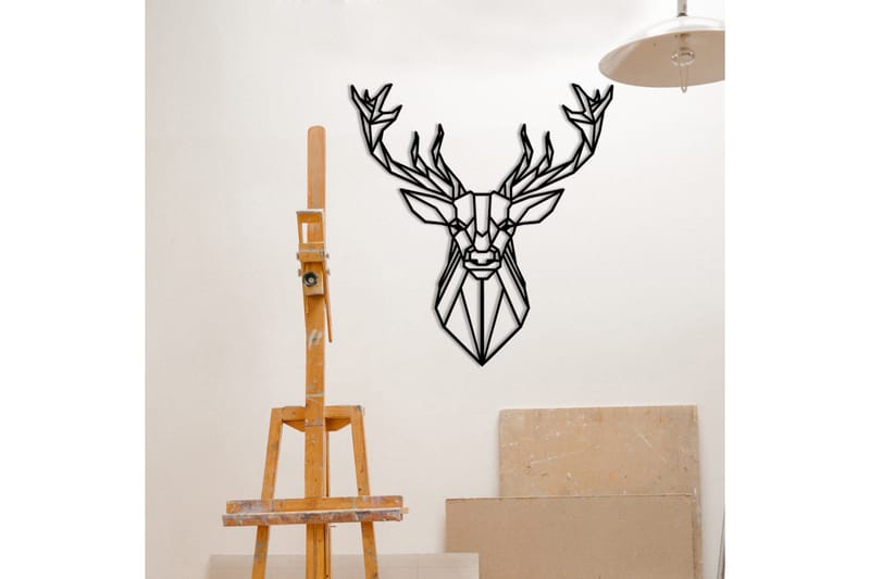 Deer 2 Väggdekor - Svart - Inredning & dekor - Väggdekor - Skyltar - Plåtskylt