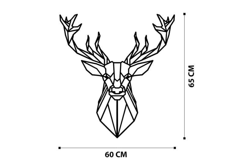 Deer 2 Väggdekor - Svart - Inredning & dekor - Väggdekor - Skyltar - Plåtskylt