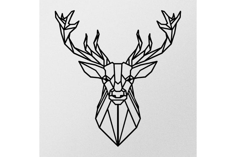 Deer 2 Väggdekor - Svart - Inredning & dekor - Väggdekor - Skyltar - Plåtskylt