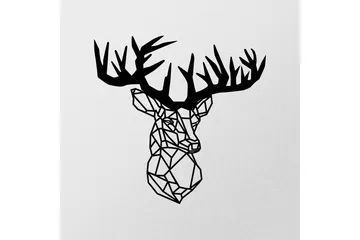 Deer Väggdekor - Svart - Inredning & dekor - Väggdekor - Skyltar - Plåtskylt