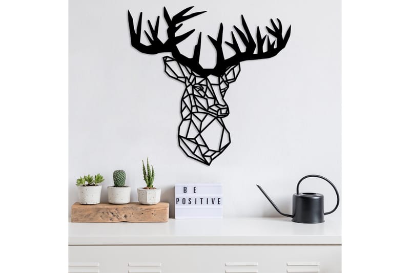 Deer Väggdekor, Svart