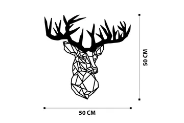 Deer Väggdekor - Svart - Inredning & dekor - Väggdekor - Skyltar - Plåtskylt