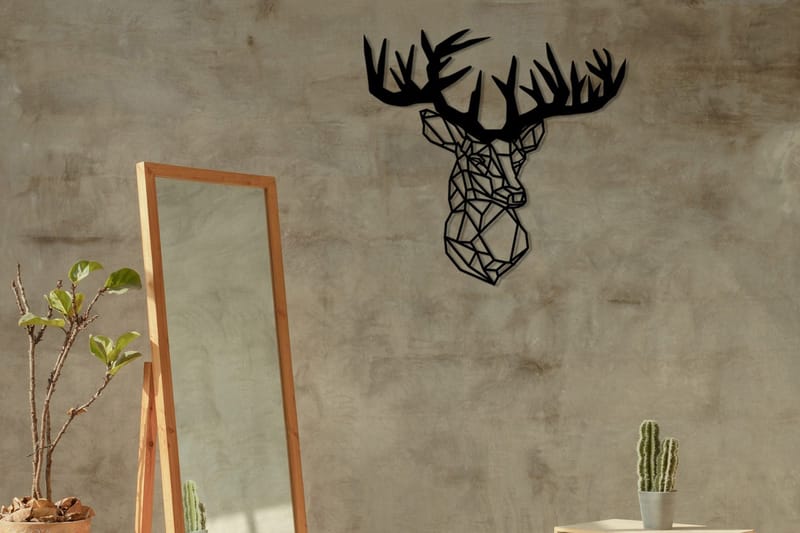 Deer Väggdekor - Svart - Inredning & dekor - Väggdekor - Skyltar - Plåtskylt