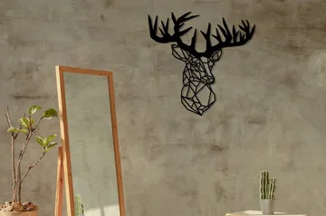 Deer Väggdekor - Svart - Inredning & dekor - Väggdekor - Skyltar - Plåtskylt