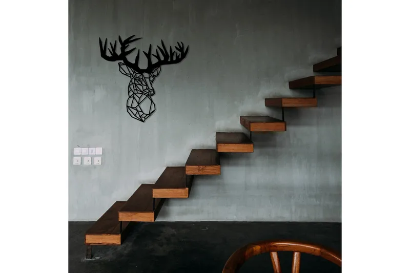 Deer Väggdekor - Svart - Inredning & dekor - Väggdekor - Skyltar - Plåtskylt