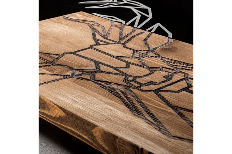 Deer Väggdekor - Svart/Valnöt - Inredning & dekor - Väggdekor - Skyltar - Plåtskylt