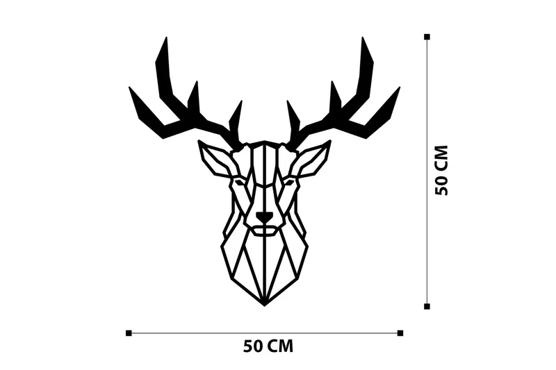 Deer2 Väggdekor - Svart - Inredning & dekor - Väggdekor - Skyltar - Plåtskylt