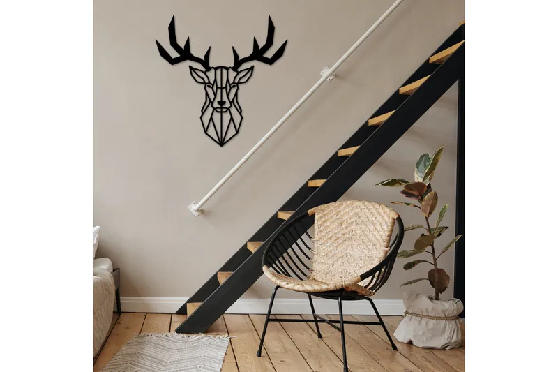 Deer2 Väggdekor - Svart - Inredning & dekor - Väggdekor - Skyltar - Plåtskylt