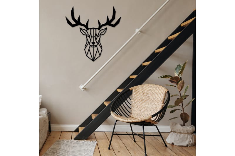Deer2 Väggdekor - Svart - Inredning & dekor - Väggdekor - Skyltar - Plåtskylt