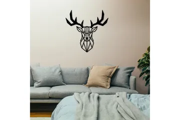 Deer2 Väggdekor - Svart - Inredning & dekor - Väggdekor - Skyltar - Plåtskylt