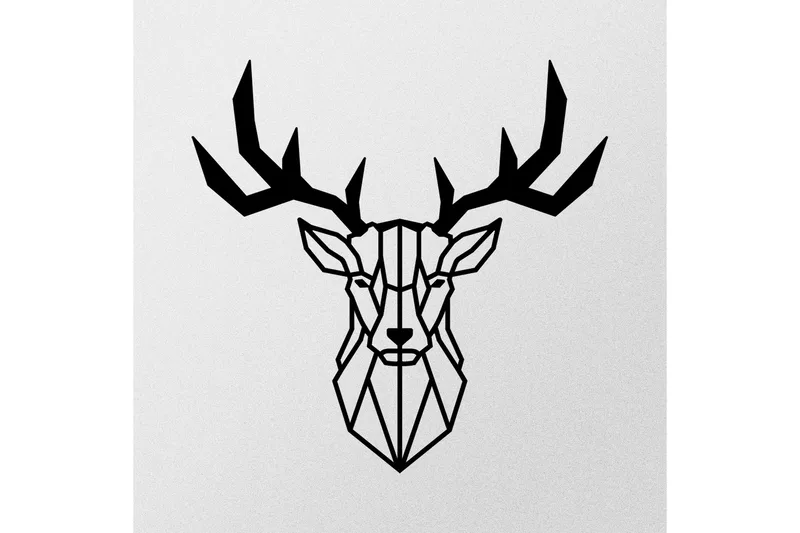 Deer2 Väggdekor - Svart - Inredning & dekor - Väggdekor - Skyltar - Plåtskylt