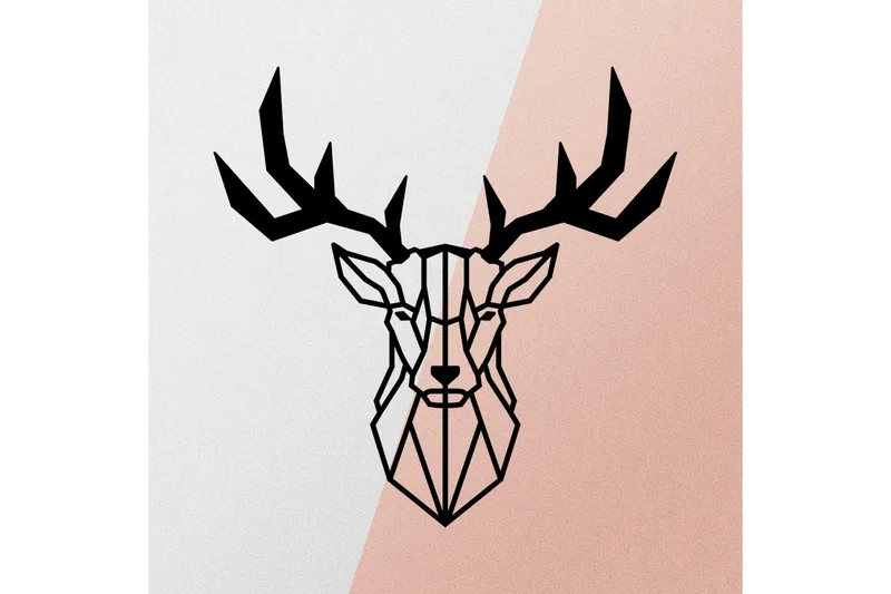 Deer2 Väggdekor - Svart - Inredning & dekor - Väggdekor - Skyltar - Plåtskylt
