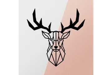 Deer2 Väggdekor - Svart - Inredning & dekor - Väggdekor - Skyltar - Plåtskylt