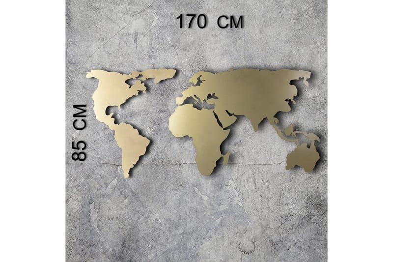 Dekorativ Väggaccessoar - Guld - Inredning & dekor - Väggdekor - Skyltar - Plåtskylt