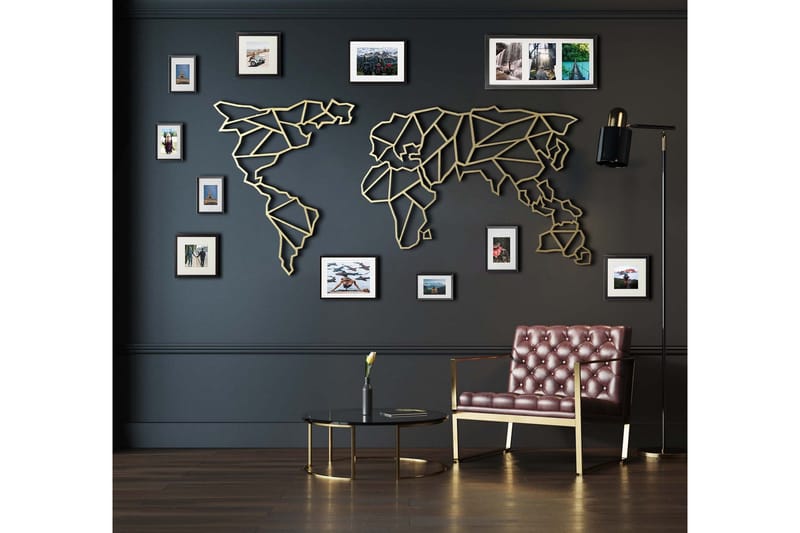 Dekorativ Väggaccessoar - Guld - Inredning & dekor - Väggdekor - Skyltar - Plåtskylt