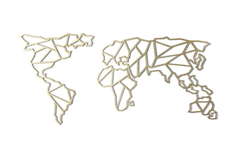Dekorativ Väggaccessoar - Guld - Inredning & dekor - Väggdekor - Skyltar - Plåtskylt