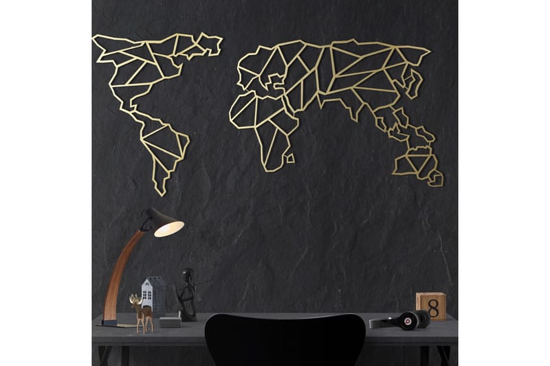 Dekorativ Väggaccessoar - Guld - Inredning & dekor - Väggdekor - Skyltar - Plåtskylt