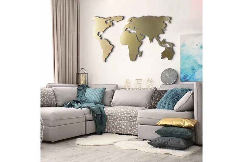 Dekorativ Väggaccessoar - Guld - Inredning & dekor - Väggdekor - Skyltar - Plåtskylt