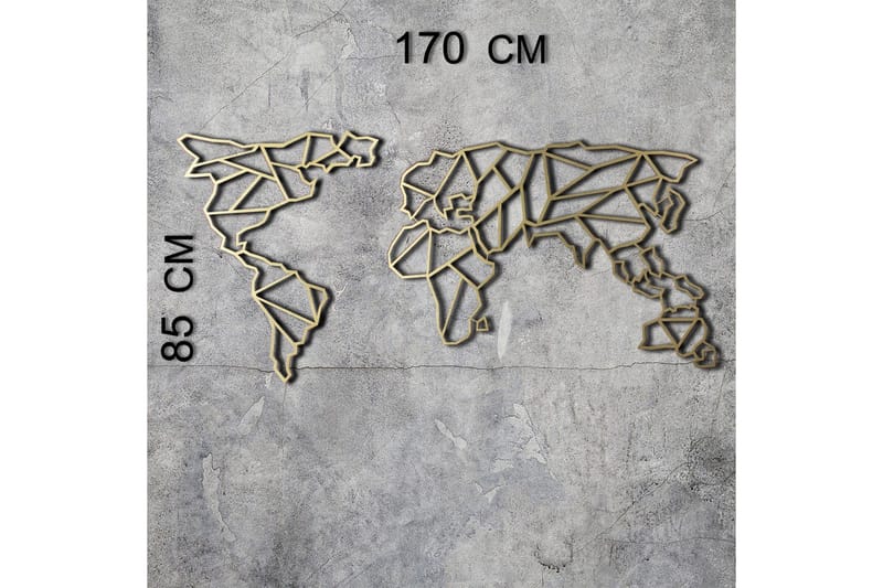 Dekorativ Väggaccessoar - Guld - Inredning & dekor - Väggdekor - Skyltar - Plåtskylt