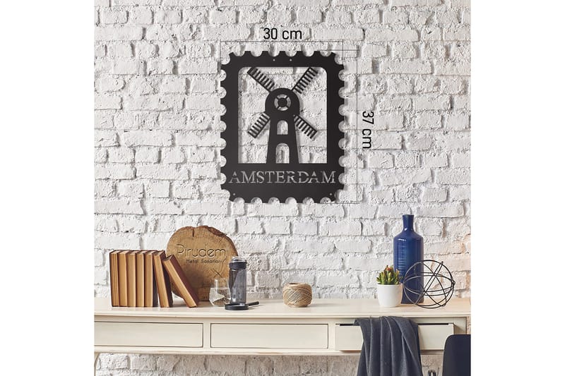 Dekorativ Väggdekor 30x37 cm - Svart - Inredning & dekor - Väggdekor - Skyltar - Plåtskylt