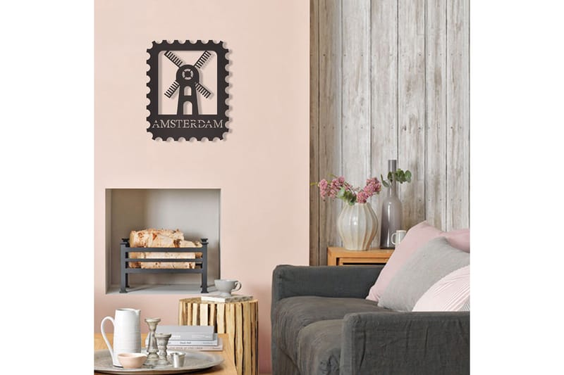 Dekorativ Väggdekor 30x37 cm - Svart - Inredning & dekor - Väggdekor - Skyltar - Plåtskylt