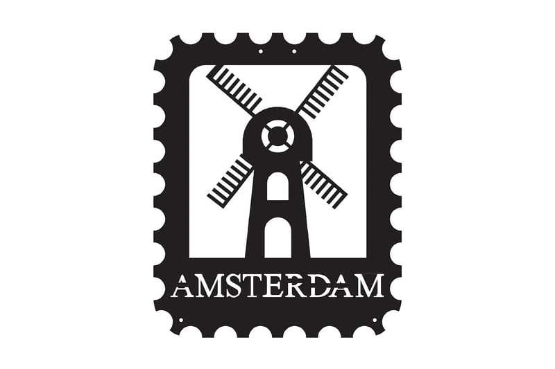 Dekorativ Väggdekor 30x37 cm, Svart