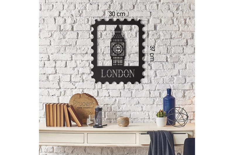 Dekorativ Väggdekor 30x37 cm - Svart - Inredning & dekor - Väggdekor - Skyltar - Plåtskylt