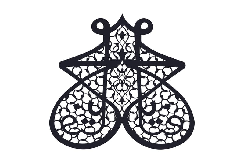 Dekorativ Väggdekor 35x70 cm, Svart