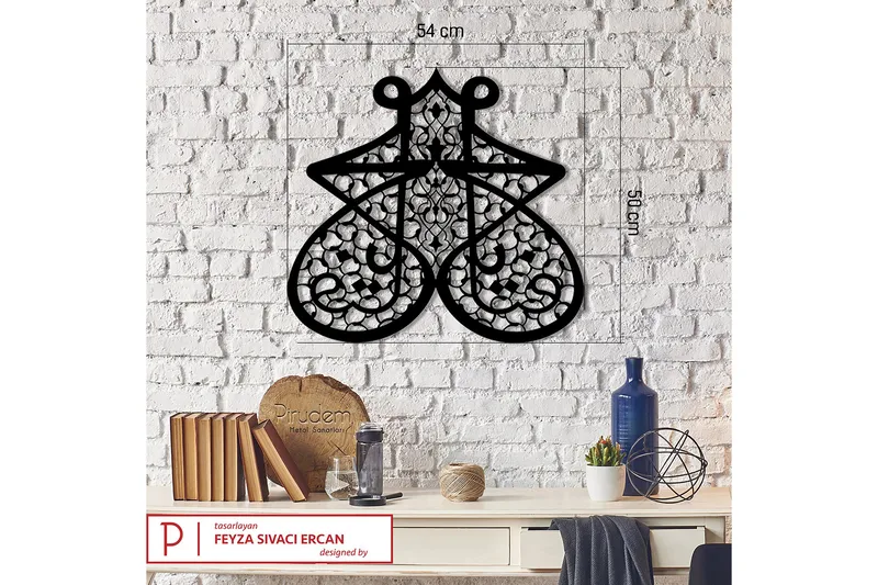 Dekorativ Väggdekor 35x70 cm - Svart - Inredning & dekor - Väggdekor - Skyltar - Plåtskylt