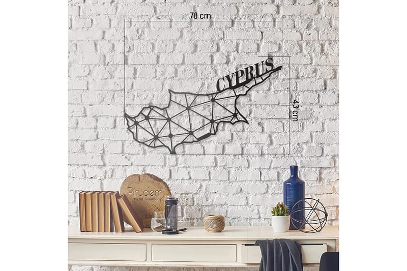 Dekorativ Väggdekor 43x70 cm - Svart - Inredning & dekor - Väggdekor - Skyltar - Plåtskylt