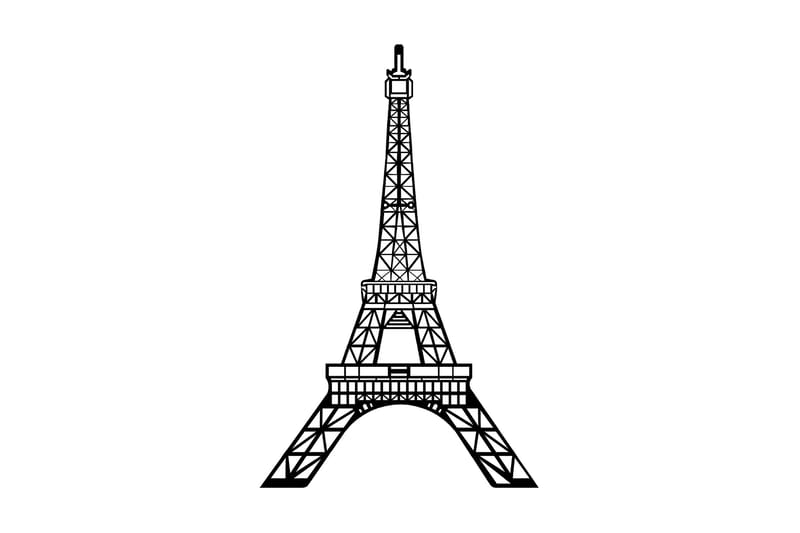 Dekorativ Väggdekor 44x70 cm, Svart