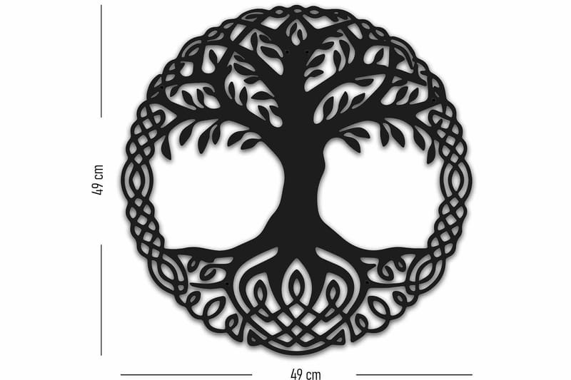 Dekorativ Väggdekor 49x49 cm - Svart - Inredning & dekor - Väggdekor - Skyltar - Plåtskylt