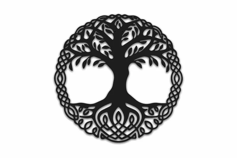 Dekorativ Väggdekor 49x49 cm, Svart