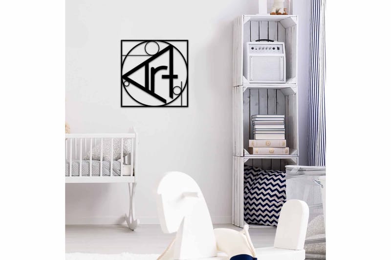 Dekorativ Väggdekor 49x49 cm - Svart - Inredning & dekor - Väggdekor - Skyltar - Plåtskylt