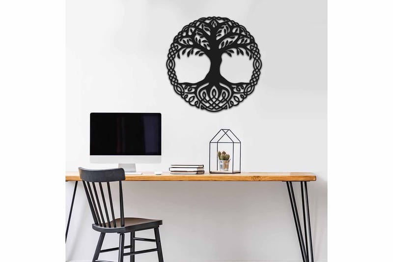 Dekorativ Väggdekor 49x49 cm - Svart - Inredning & dekor - Väggdekor - Skyltar - Plåtskylt