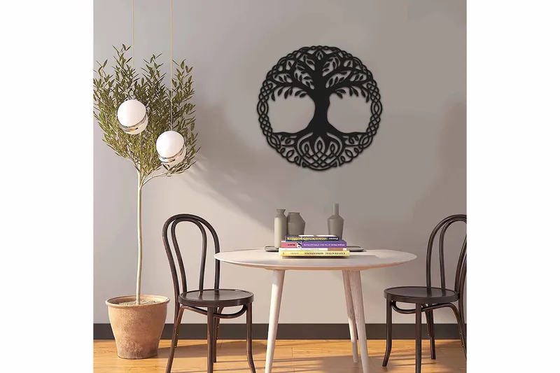 Dekorativ Väggdekor 49x49 cm - Svart - Inredning & dekor - Väggdekor - Skyltar - Plåtskylt