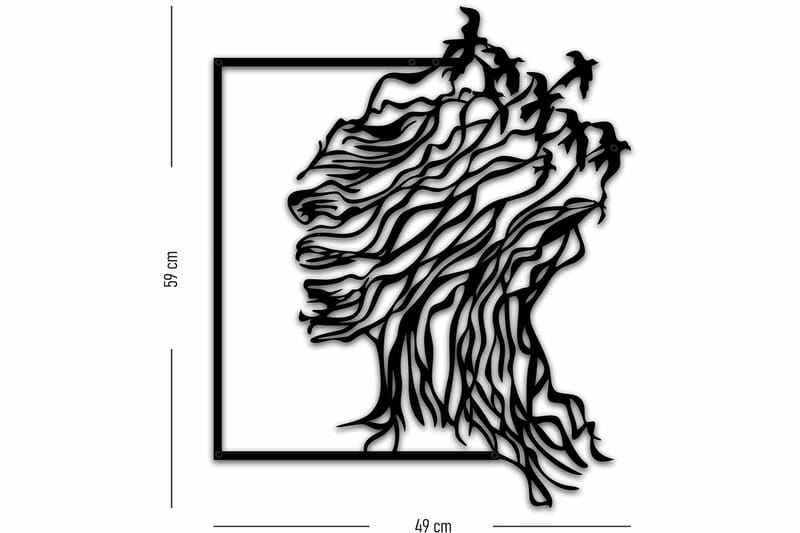 Dekorativ Väggdekor 49x59 cm - Svart - Inredning & dekor - Väggdekor - Skyltar - Plåtskylt