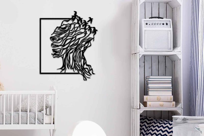 Dekorativ Väggdekor 49x59 cm, Svart